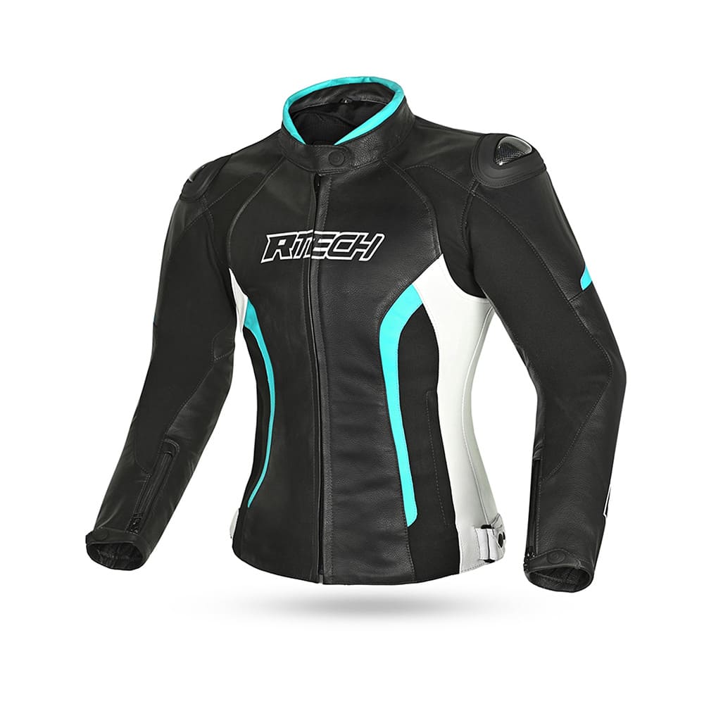 R-TECH TOM RIDER Moto Senhora Casacos Preto Branco - Imagem frontal da Casacos 