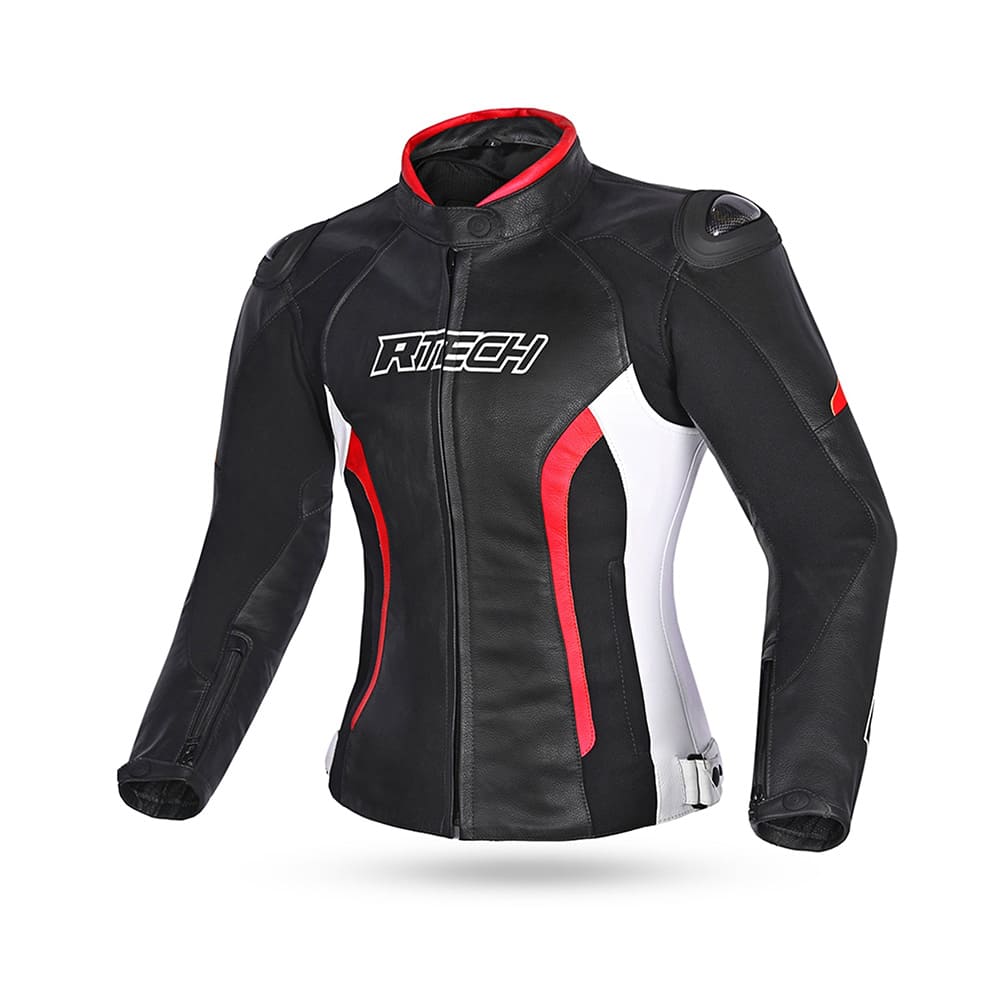 R-TECH TOM RIDER Moto Senhora Casacos Preto Branco - Imagem frontal da Casacos 