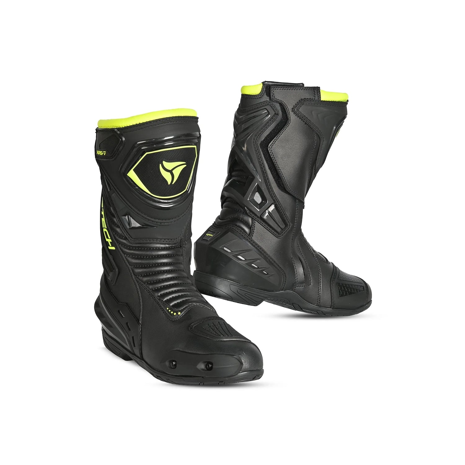 R-TECH TORNADO 2.0 Moto Couro Botas Preto Cinza Amarelo – 1 – Maximomoto PT