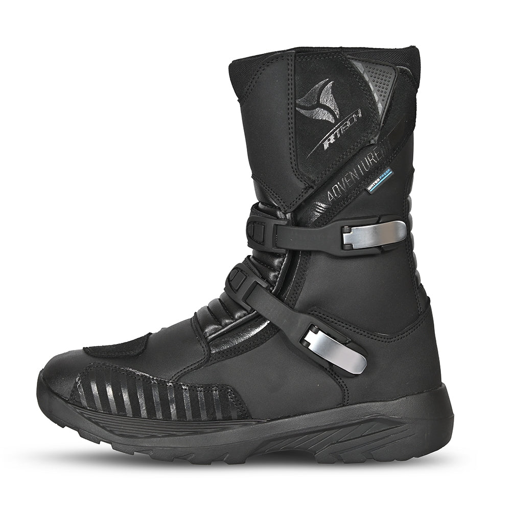 R-TECH TRAVELER WP Moto Couro Botas Preto - Imagem do lado esquerdo de Boots