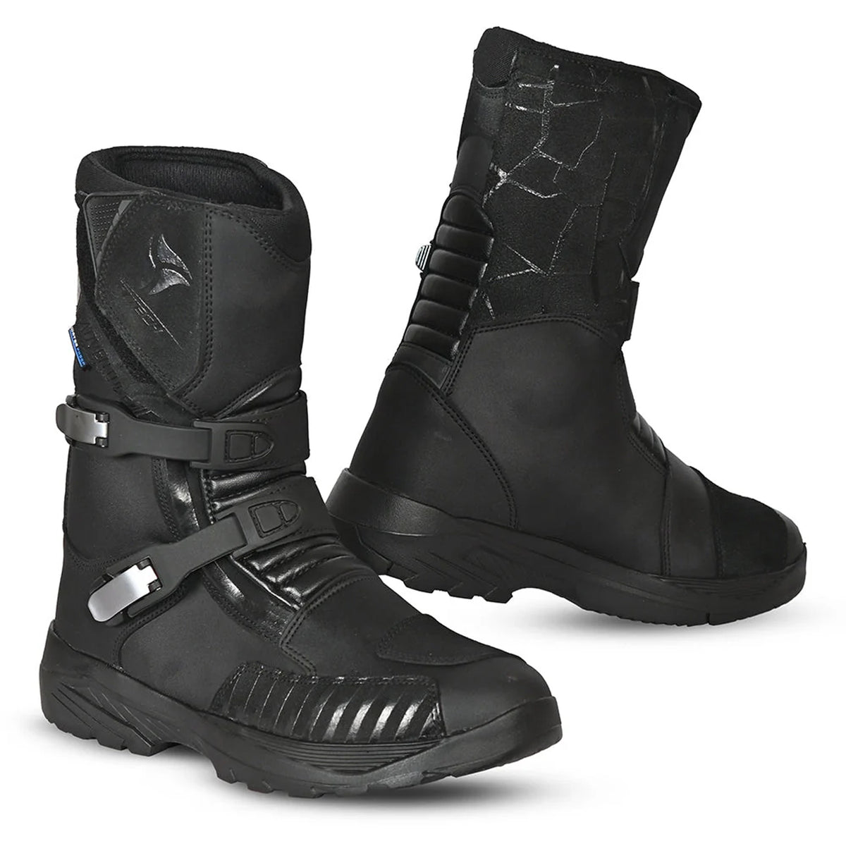 R-TECH TRAVELER WP Botas De Moto Couro Preto