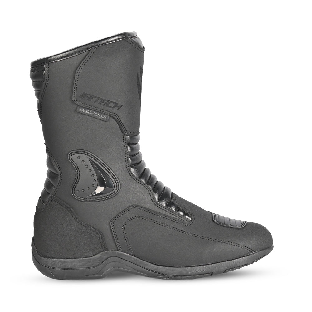 R-TECH TROJAN LUNAR Moto Couro Botas Preto - Imagem do lado direito de Boots