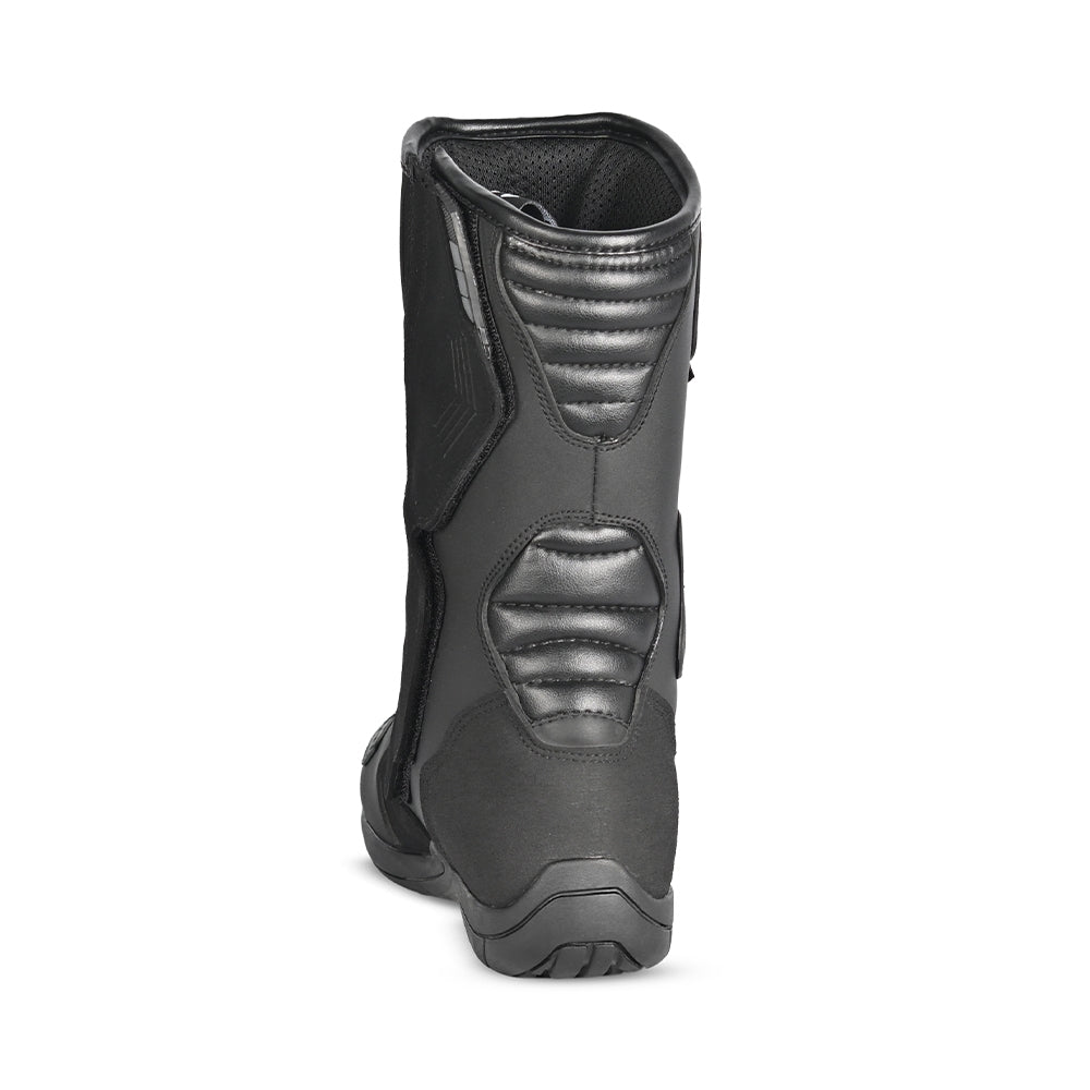 R-TECH TROJAN LUNAR Moto Couro Botas Preto - Imagem do verso de Boots