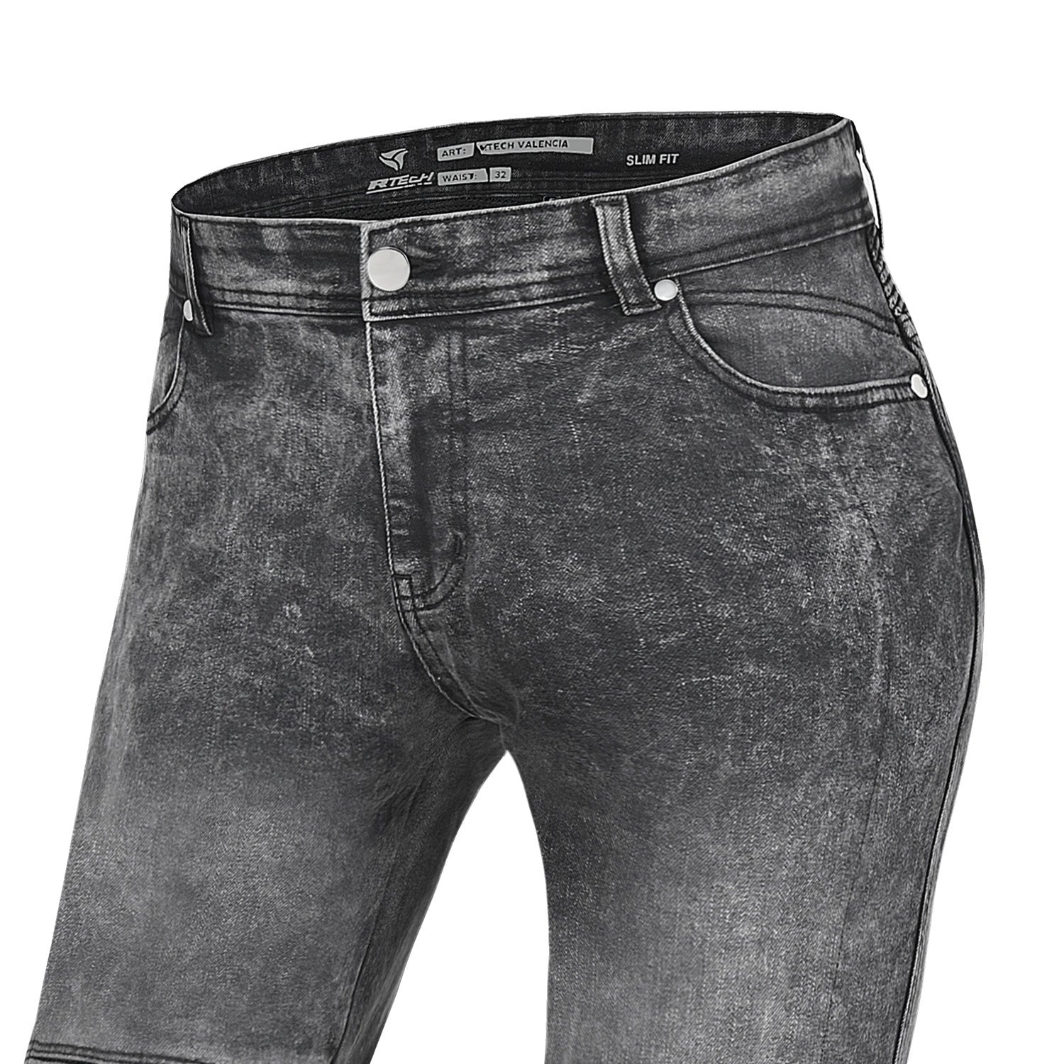 R-TECH VALENCIA PANTALON DE SENHORA DENIM JEANS RANDOM PRETO – 4 – Maximomoto PT