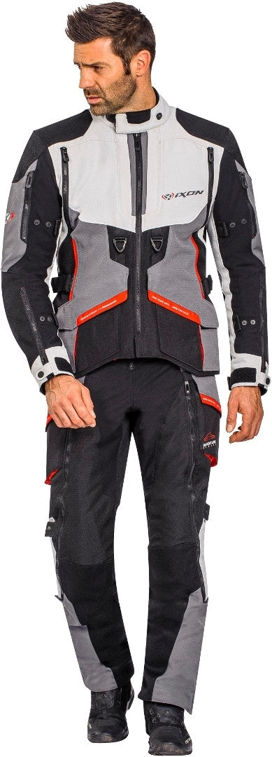 IXON RAGNAR PT PANTALONES TEXTILES MOTO MEN NEGRO GRIS ROJO – 3 – Maximomoto PT
