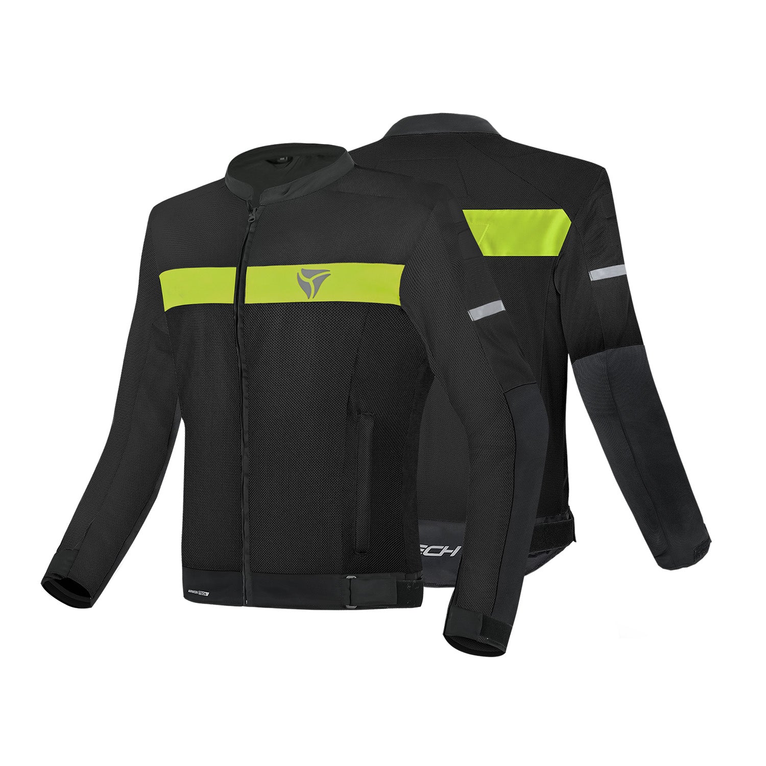 R-TECH SUPER LIGHT CHAQUETA DE MOTO NEGRO AMARILLO FLOU – 2 – Maximomoto PT