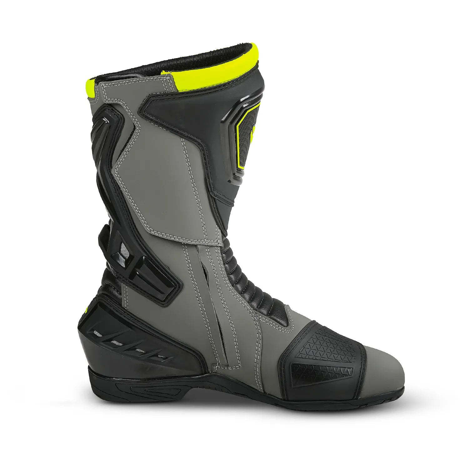 R-TECH TORNADO 2.0 Botas De Couro Cinza Preto Amarillo Fluo – 3 – Maximomoto PT