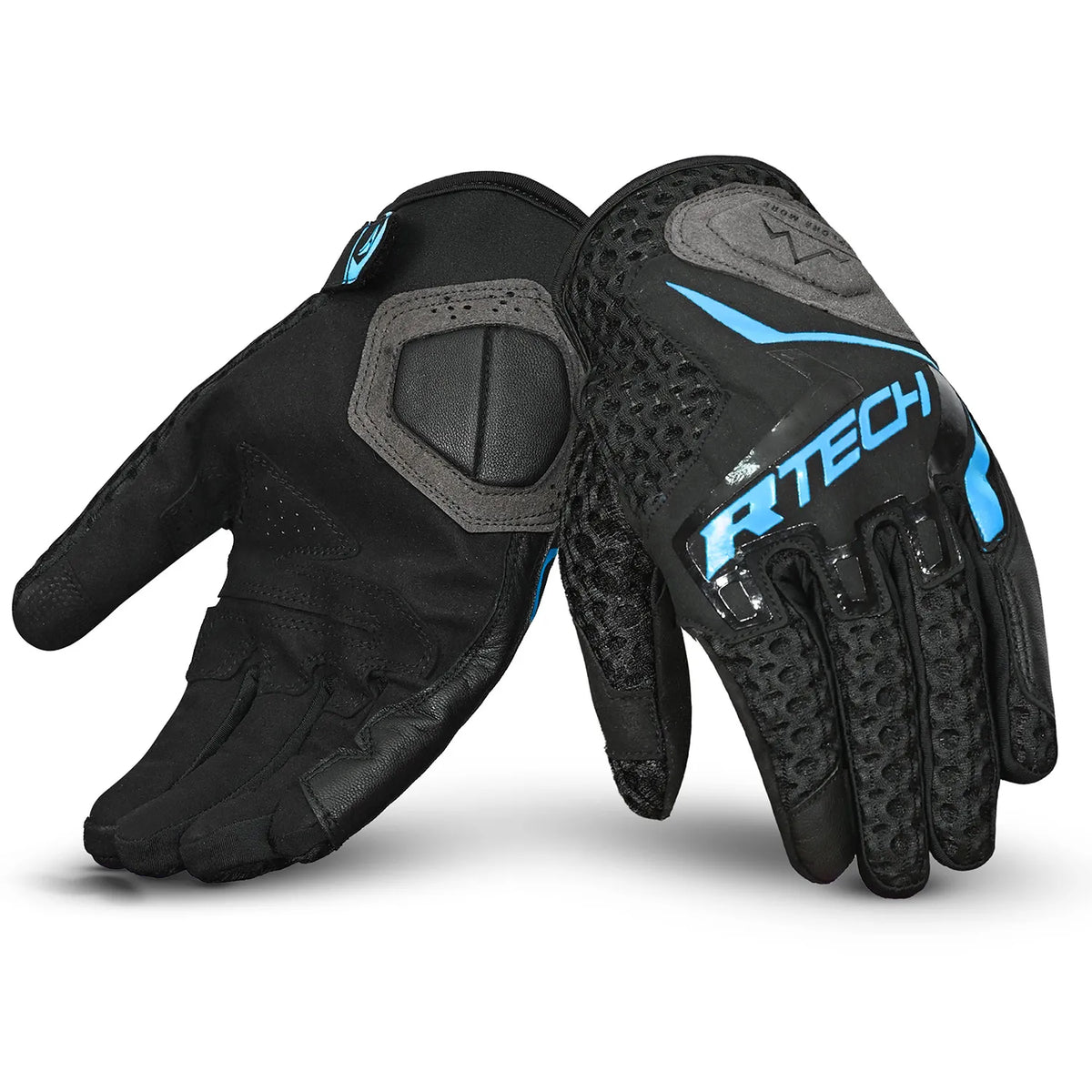R-TECH RIDE PRO Luvas De Moto Senhora Preto Turquesa