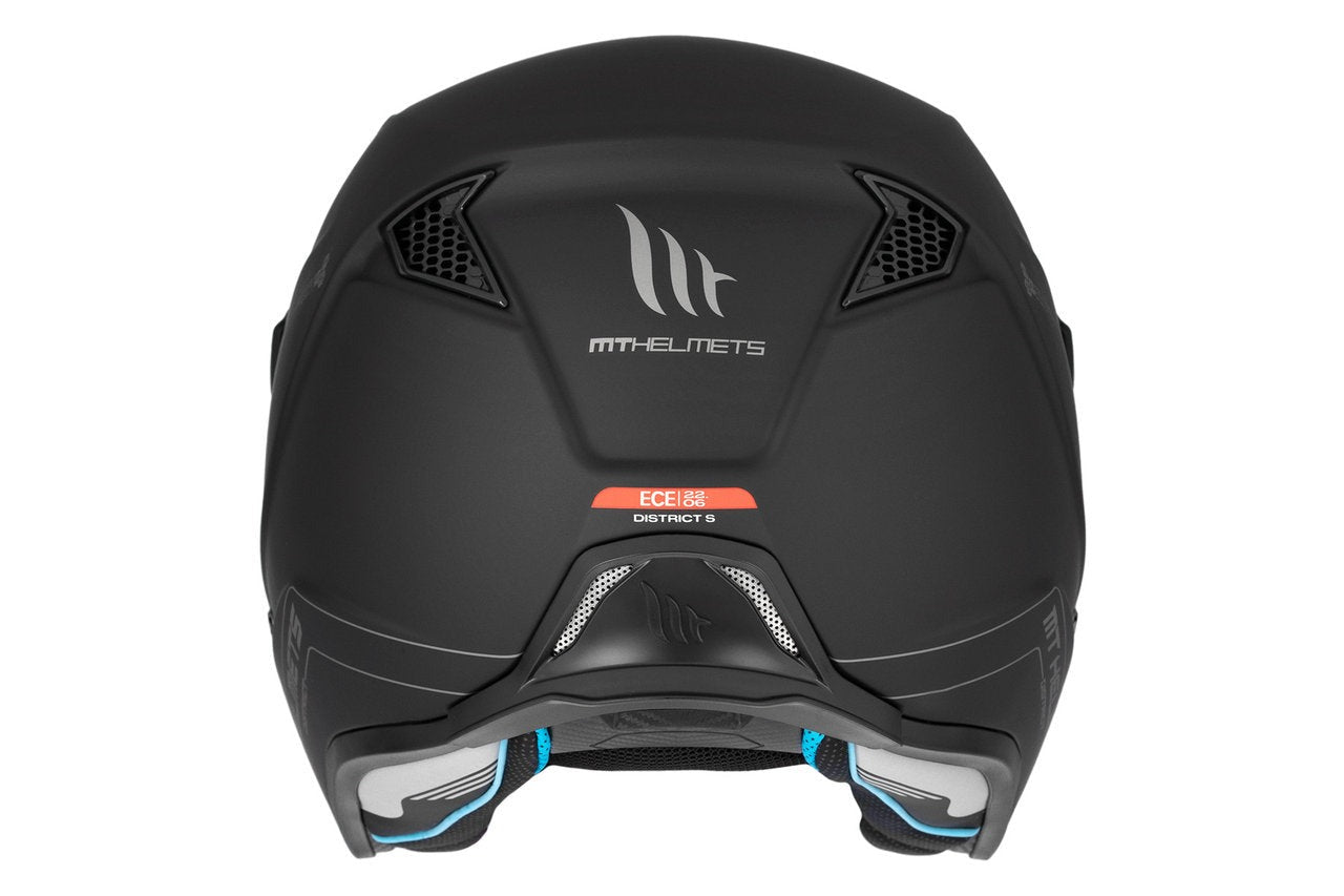MT DISTRICT SV SOLID A1 MOTO ABERTO CAPACETE PRETO FOSCO
