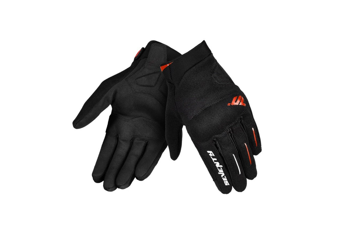 SEVENTY SD-C42 Asphalt Luvas de verano para hombre bicicleta deportiva negro