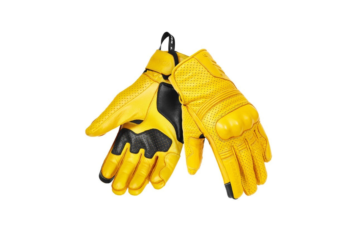 SEVENTY SD-C20 Rebel Guante de moto para hombre amarillo vintage