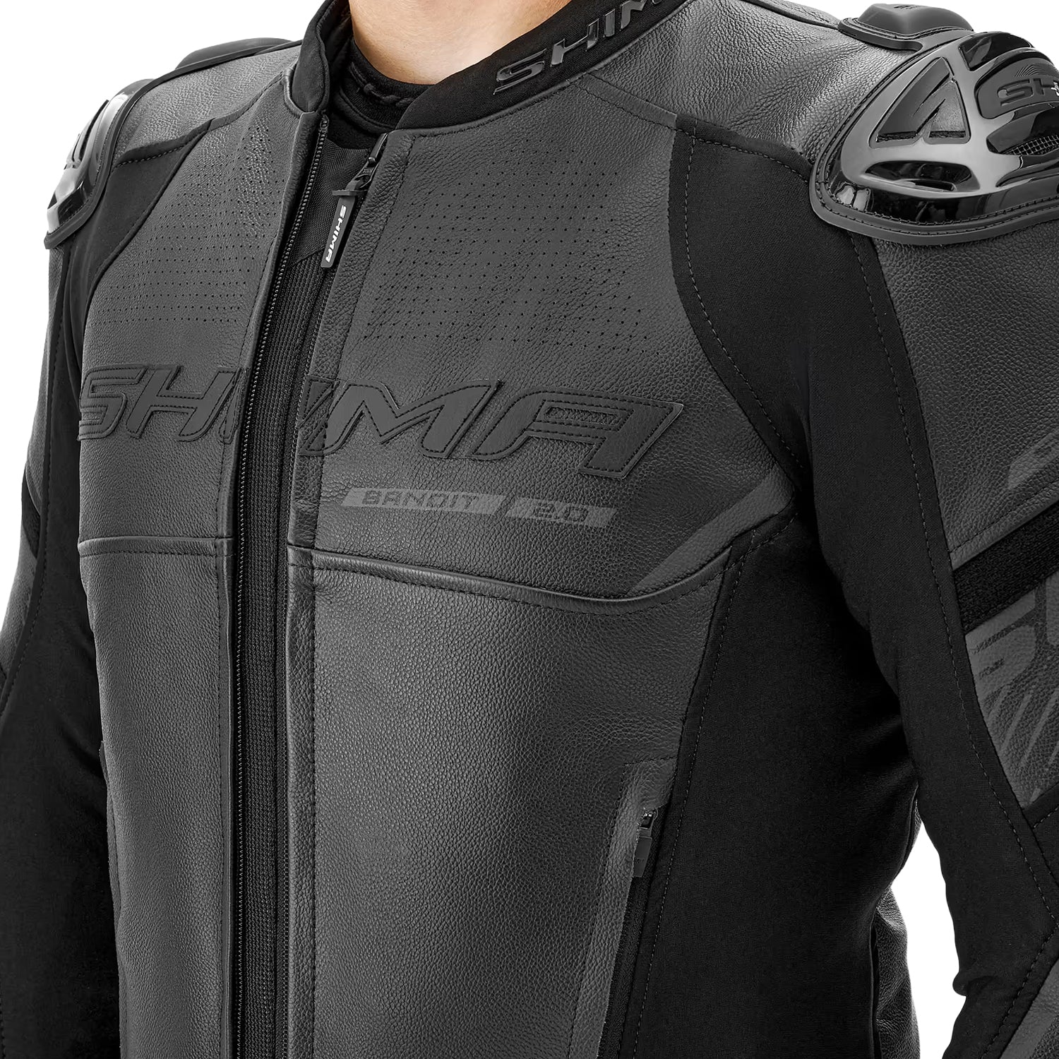 SHIMA BANDIT 2 Moto Couro Homem Casacos Preto – 3 – Maximomoto PT