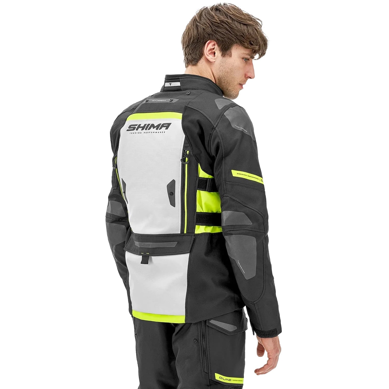SHIMA DUNE CHAQUETA TEXTIL DE MOTOCICLETA HOMBRE AMARILLO – 4 – Maximomoto PT