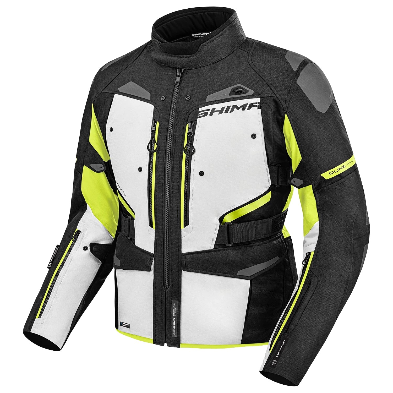 SHIMA DUNE CHAQUETA TEXTIL DE MOTOCICLETA HOMBRE AMARILLO – 1 – Maximomoto PT