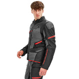 SHIMA DUNE CHAQUETA TEXTIL DE MOTOCICLETA HOMBRE NEGRO ROJO