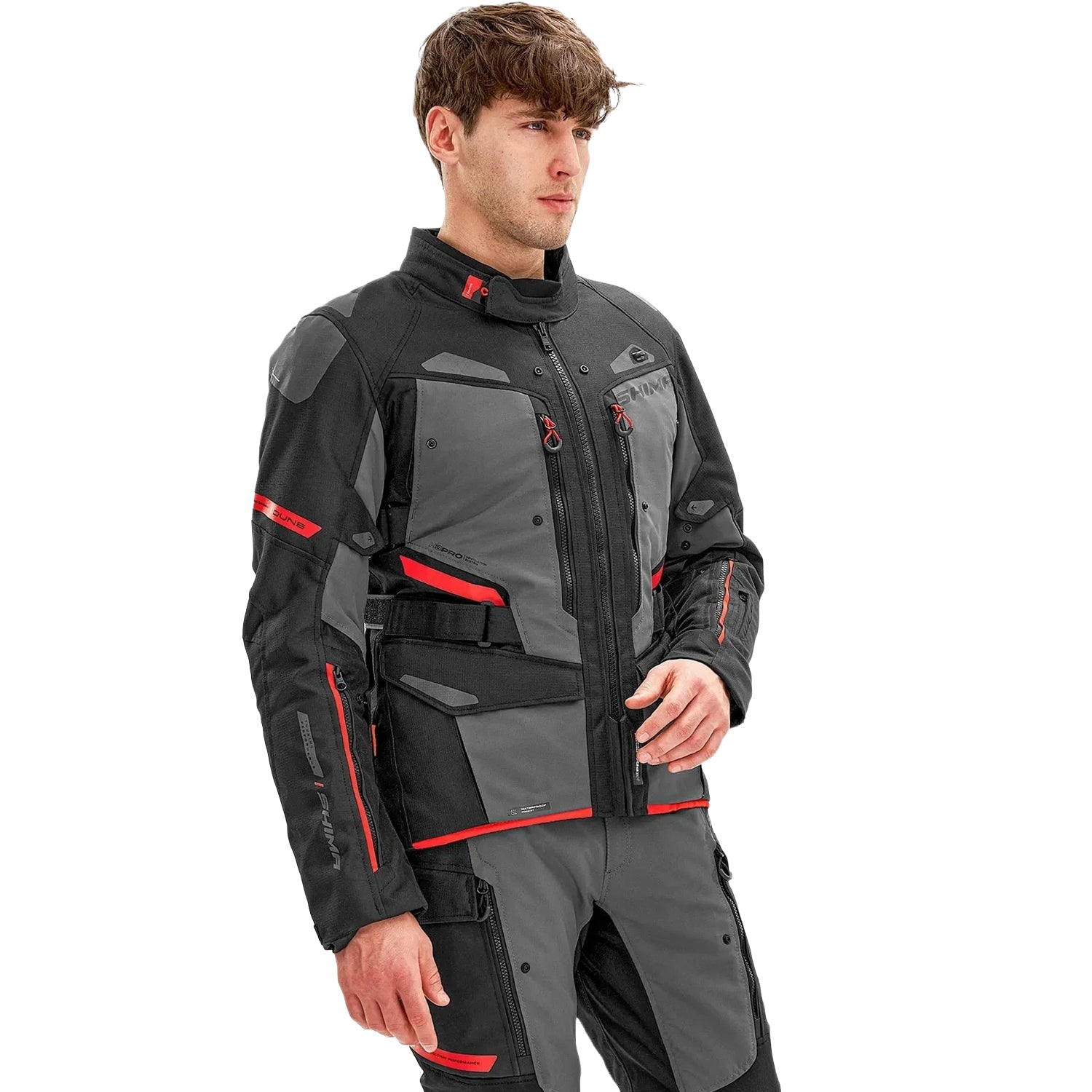 SHIMA DUNE CHAQUETA TEXTIL DE MOTOCICLETA HOMBRE NEGRO ROJO – 5 – Maximomoto PT
