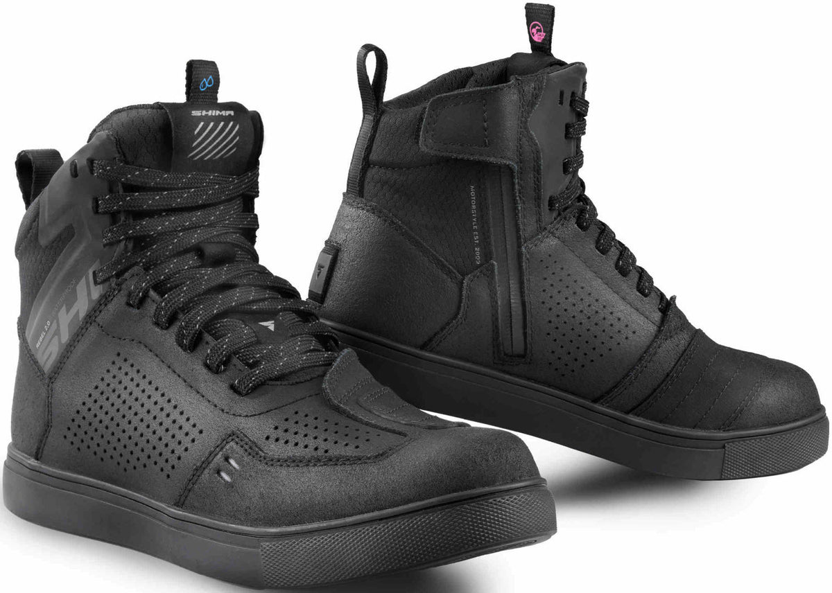 SHIMA REBEL 2.0 WP SENHORA MOTOCICLETA BOTAS PRETA