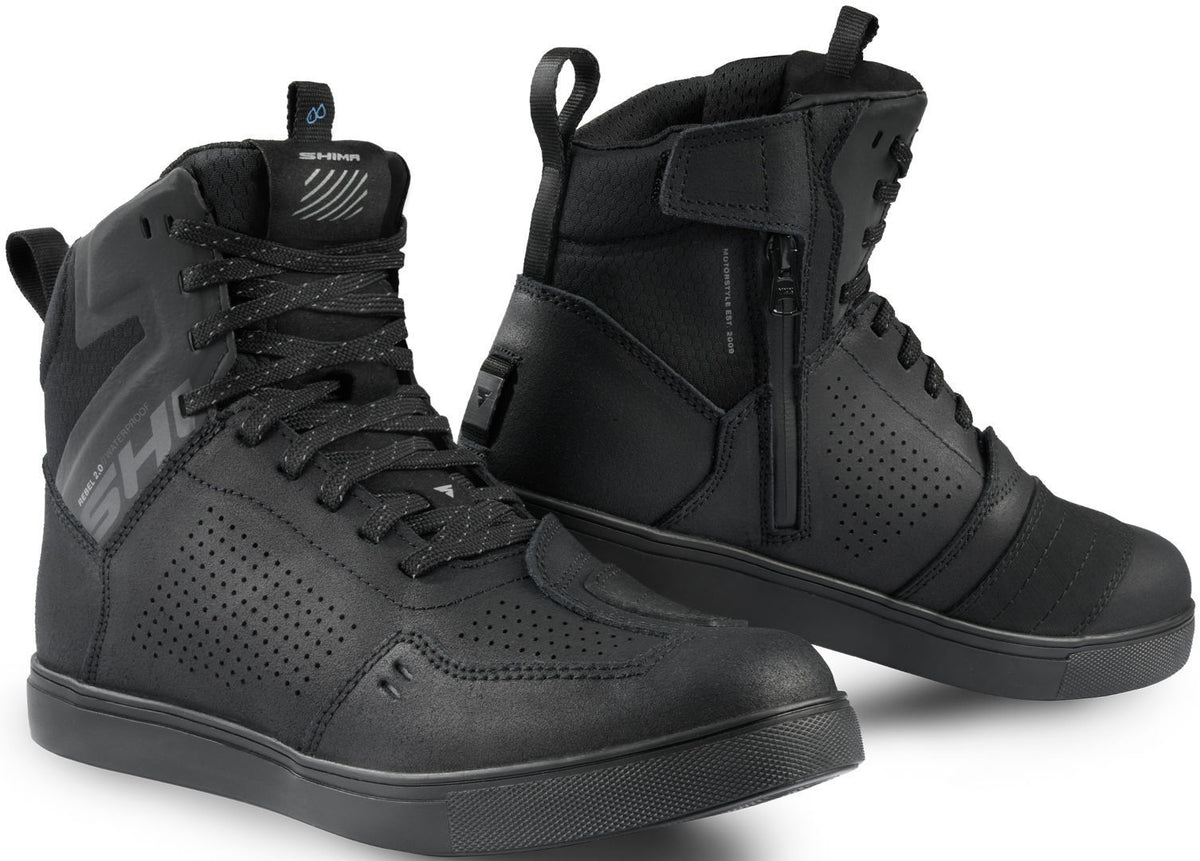 SHIMA REBEL 2.0 WP HOMEM MOTOCICLETA BOTAS PRETAS