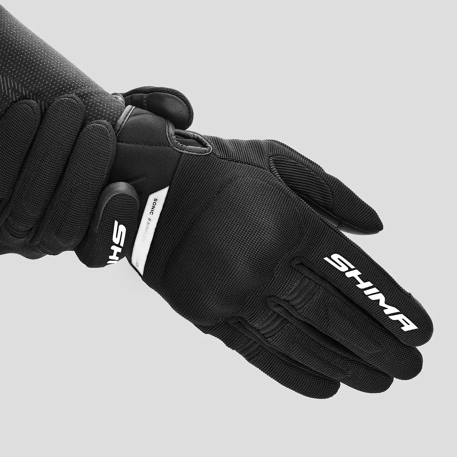 SHIMA SONIC LUVAS DE MOTO HOMEM PRETO BLANCO – 4 – Maximomoto PT