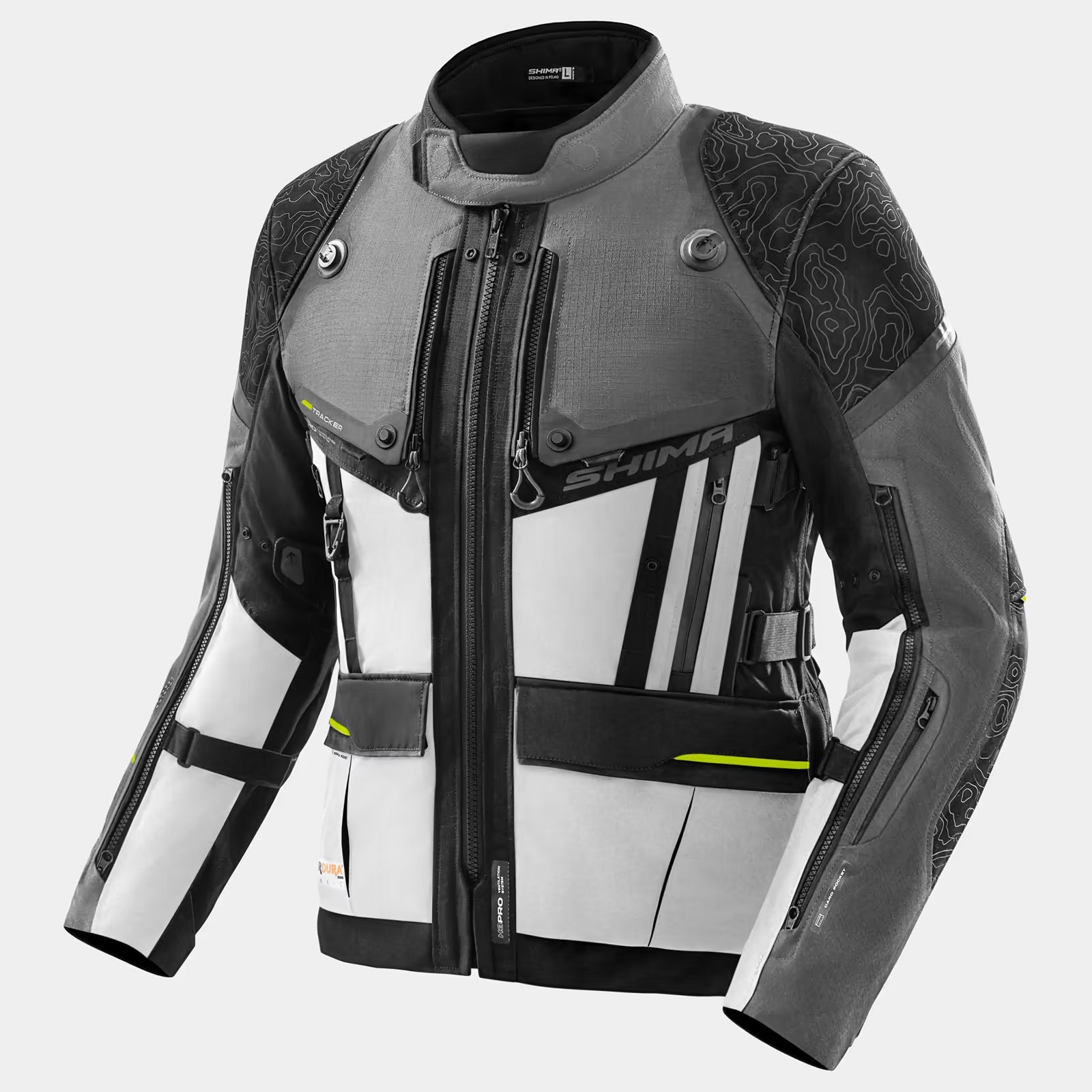 SHIMA TRACKER HOMBRE DE MOTO DE TURISMO CHAQUETA GRIS CLARO – 1 – Maximomoto PT