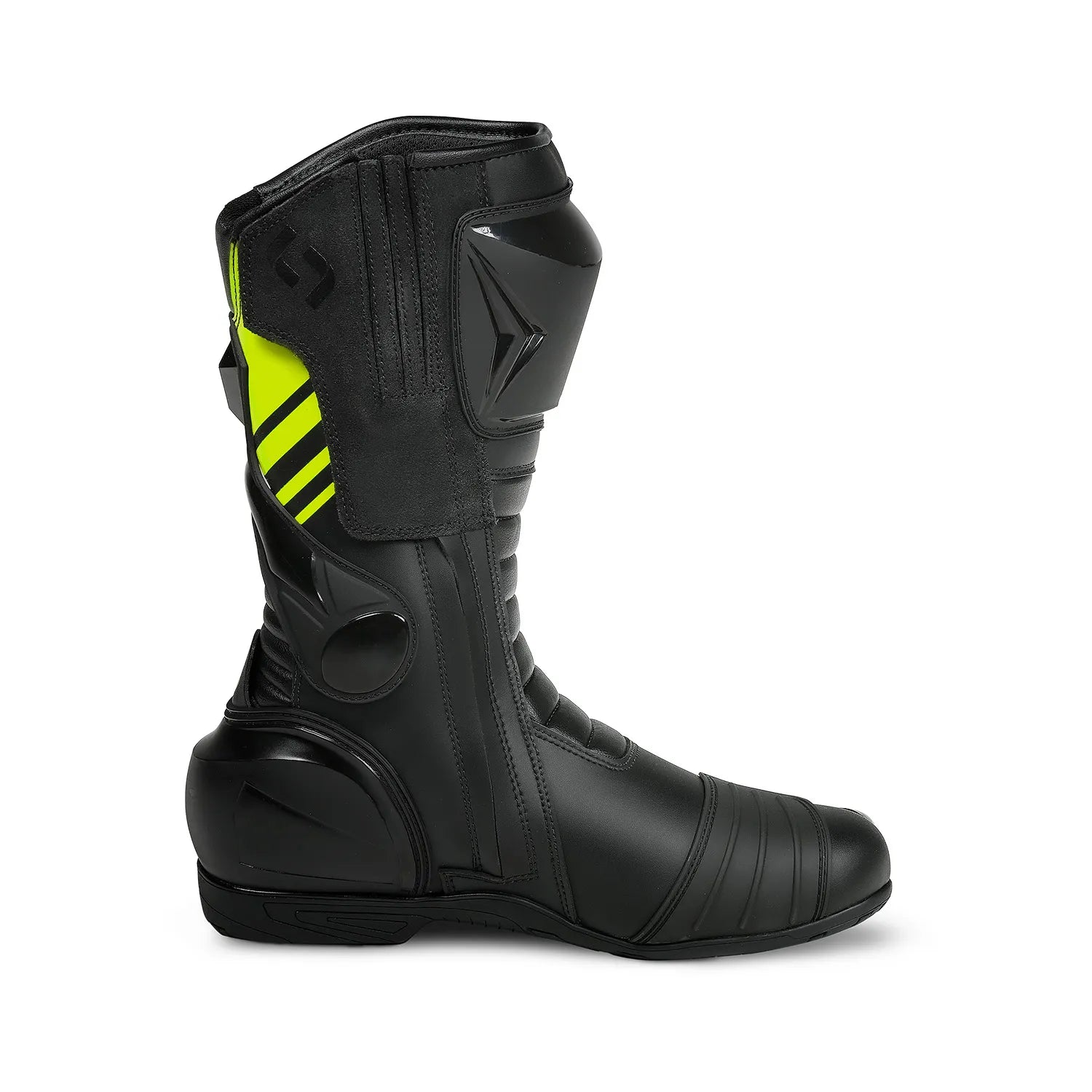 SHUA SUPER TECH Botas De Moto Couro Preto Amarillo Fluor – 2 – Maximomoto PT