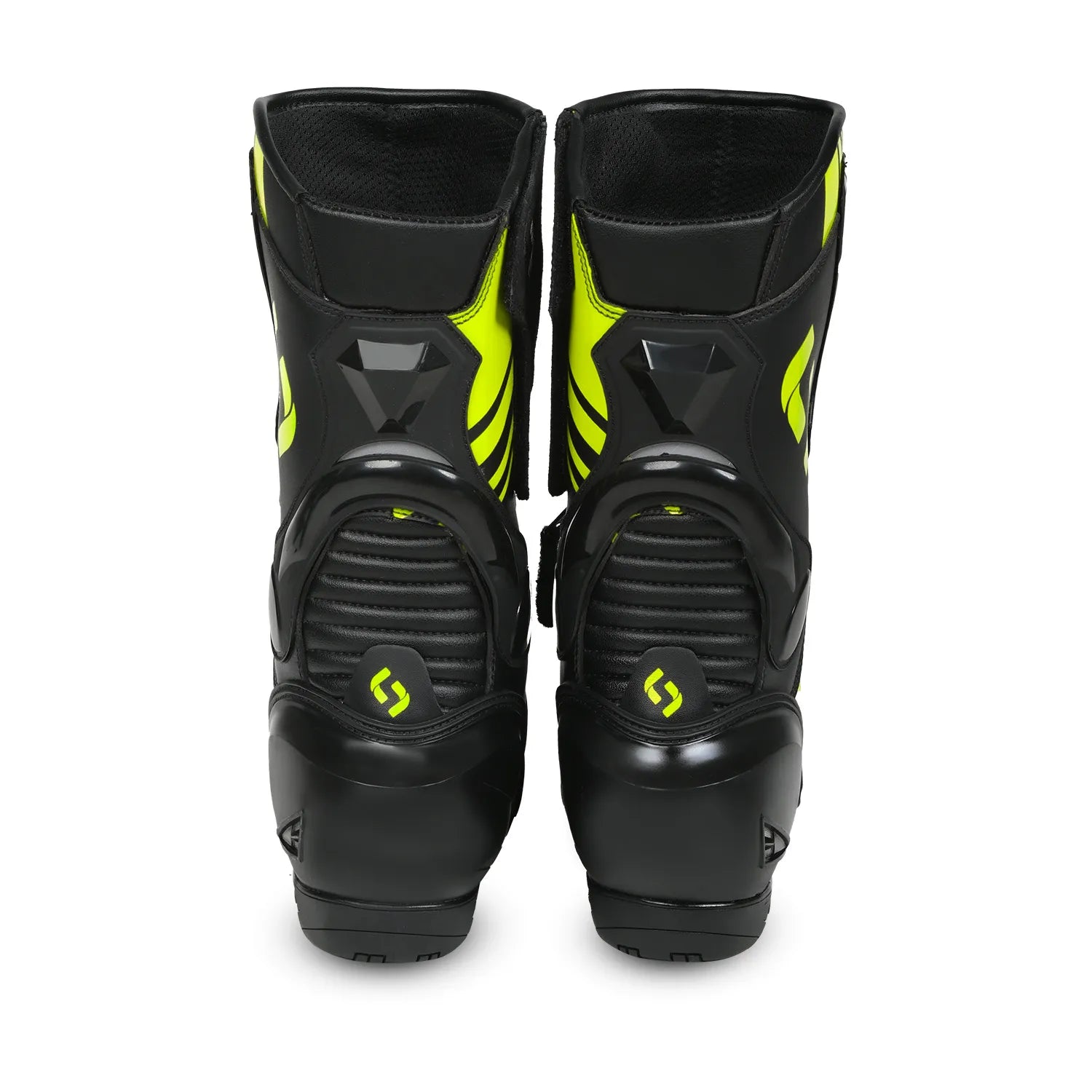 SHUA SUPER TECH Botas De Moto Couro Preto Amarillo Fluor – 6 – Maximomoto PT