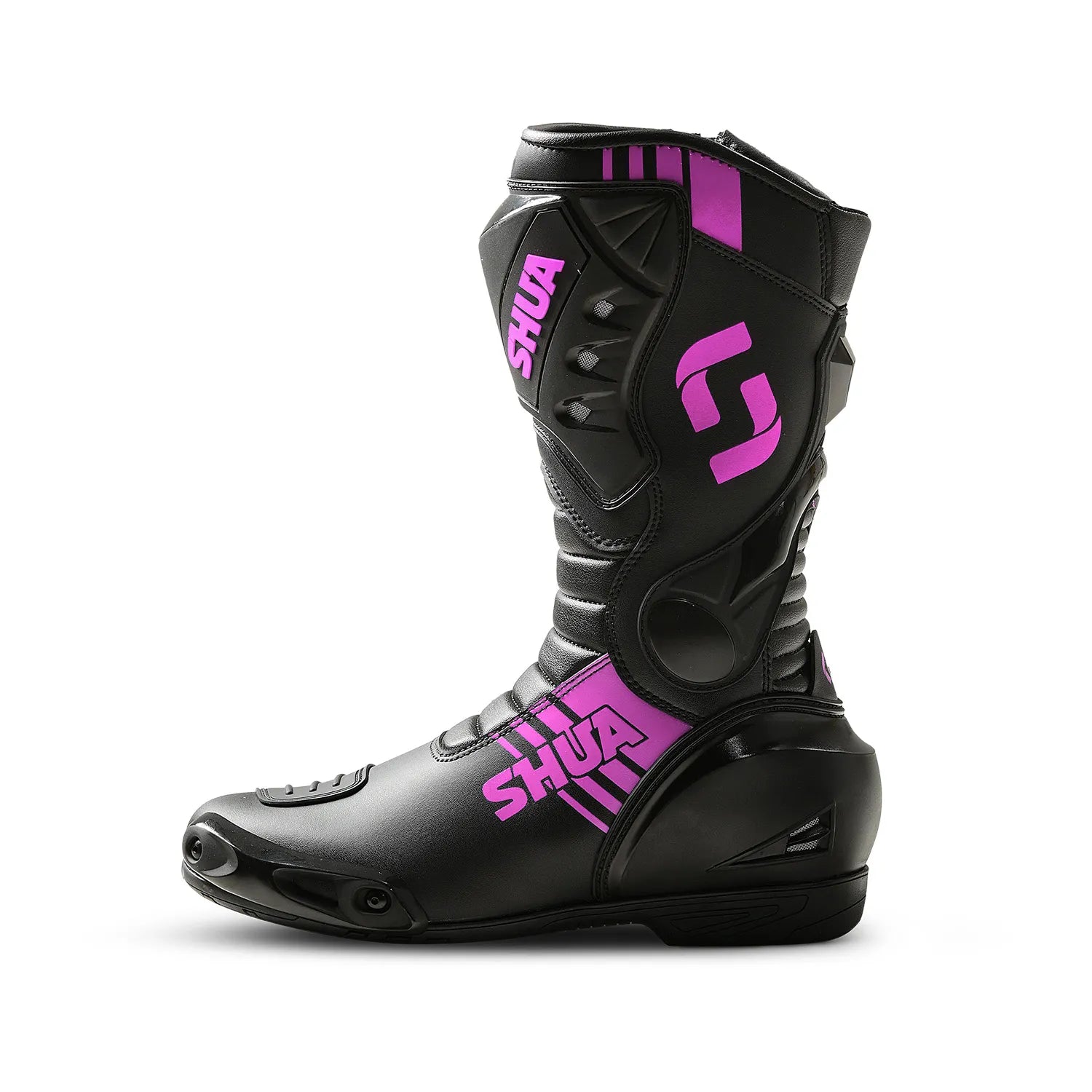 SHUA SUPER TECH BOTAS DE MOTO COURO SENHORA PRETO ROSA – 3 – Maximomoto PT