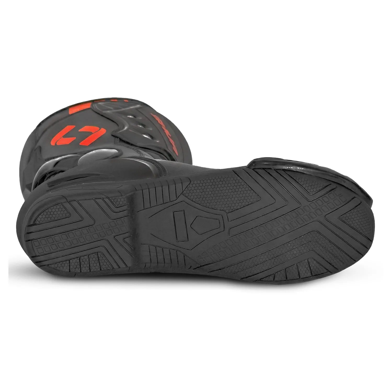 SHUA SUPER TECH Motorcycle Boots, Black and Red Leather – 4 – Maximomoto PT