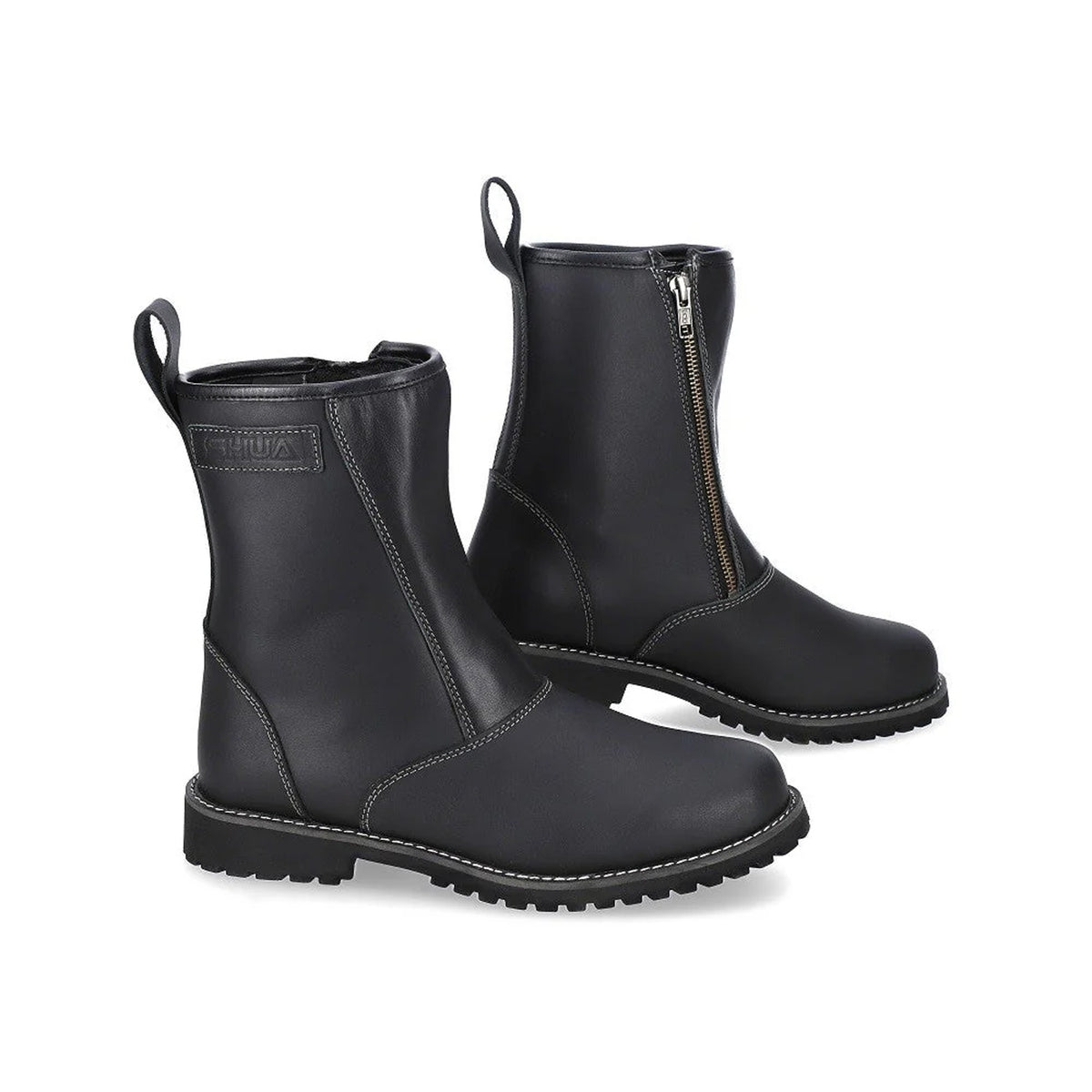 SHUA CITY WP Botas De Moto Couro Homem Marrom