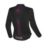 SHUA GRAVITY MESH 2.0 SENHORA CASACOS DE MOTO PRETO ROSA