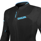SHUA GRAVITY MESH 2.0 SENHORA CASACOS DE MOTO PRETO TURQUÊS