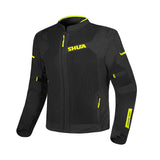 SHUA GRAVITY MESH 2.0 HOMEM CASACOS DE MOTO PRETO AMARILLO FLOU