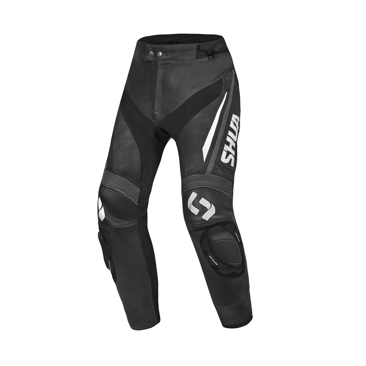 SHUA INFINITY Motorcycle Leather Pants Black Antra