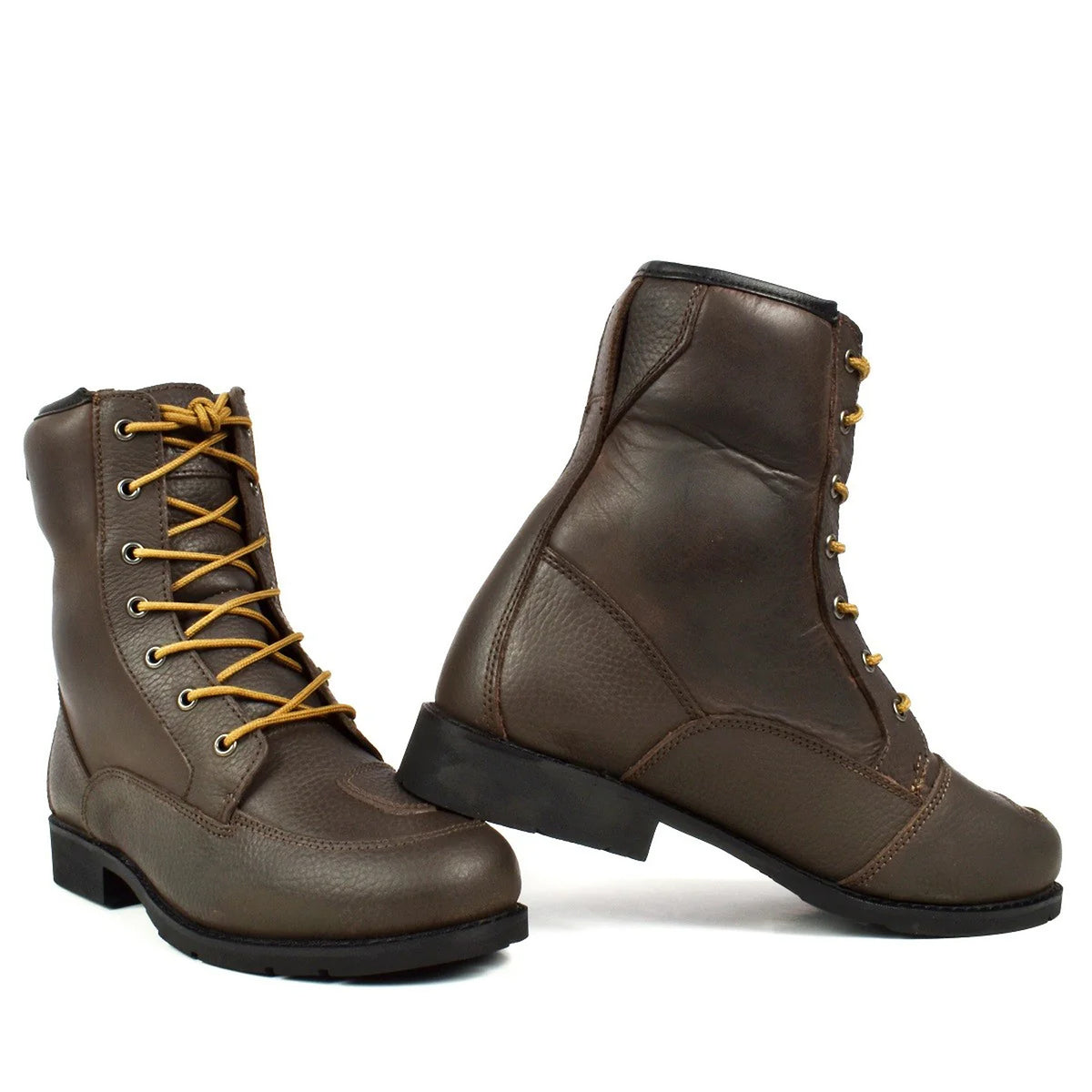 SHUA MARSHAL WP Motorcycle Leather Men's Boots Brown