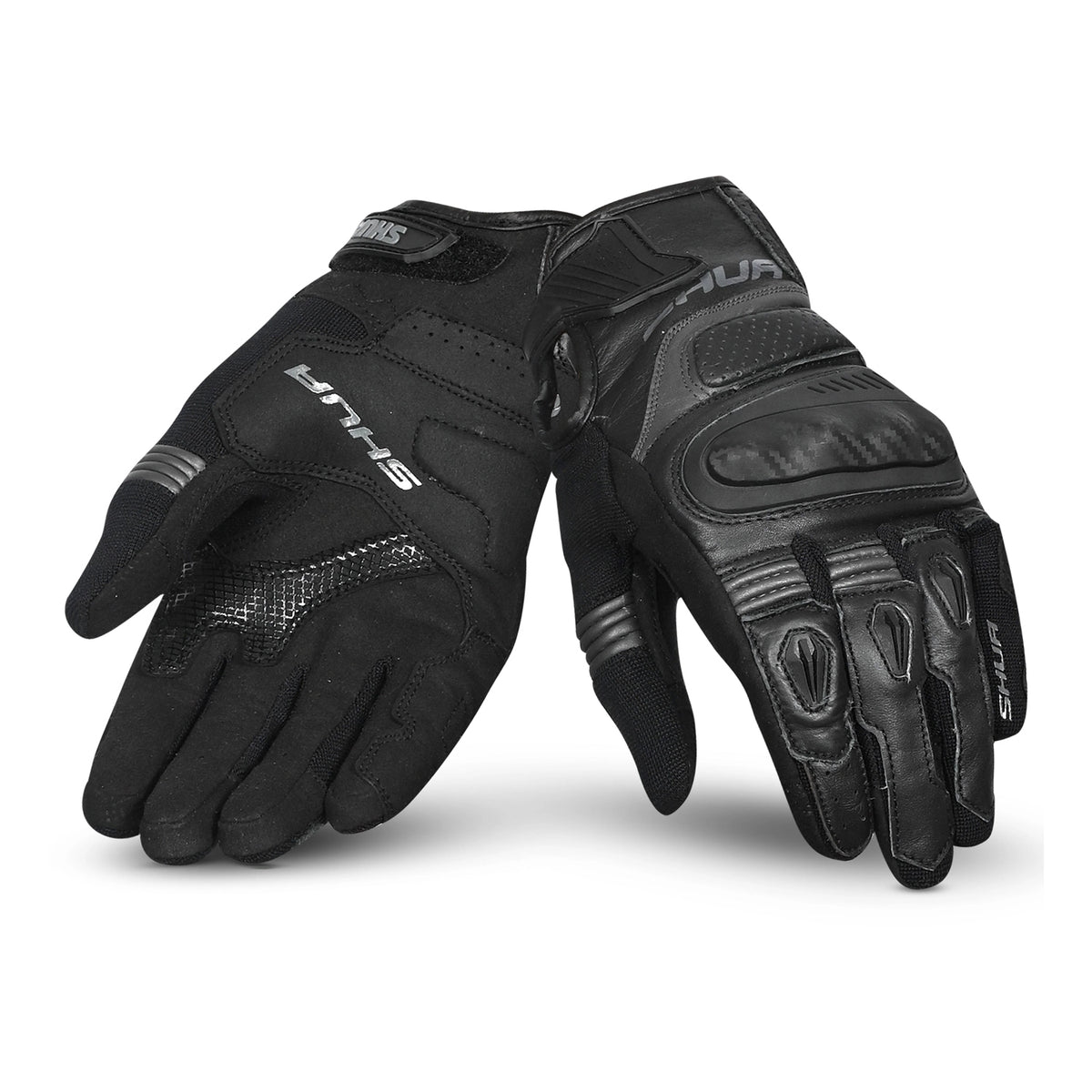 SHUA Proton Moto Luvas Preto Cinza