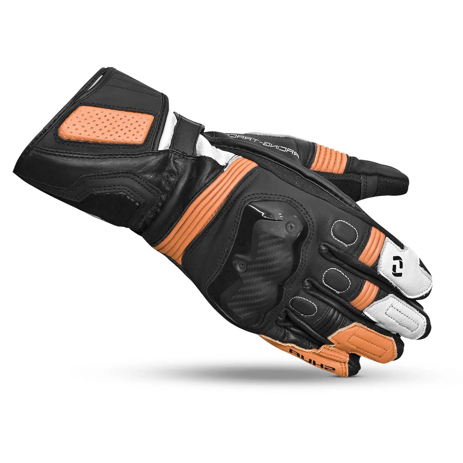 SHUA RANGER PRO Luvas De Moto Corrida Homem Preto Branco Laranja – 2 – Maximomoto PT