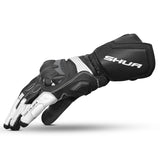 SHUA RANGER PRO Luvas De Moto Corrida Homem Preto Branco