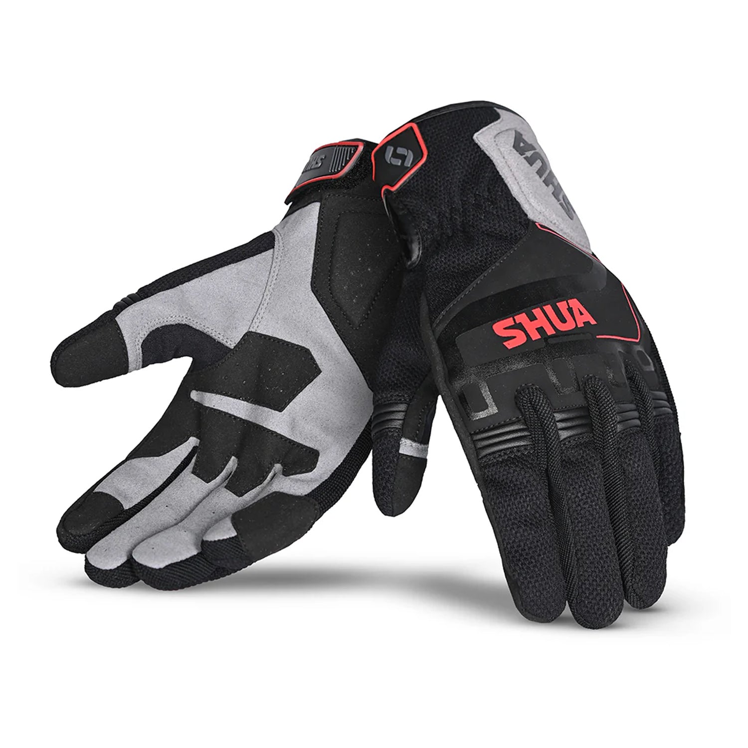 SHUA SEA BREEZE Moto Luvas Preto Cinzento Vermelho – 1 – Maximomoto PT