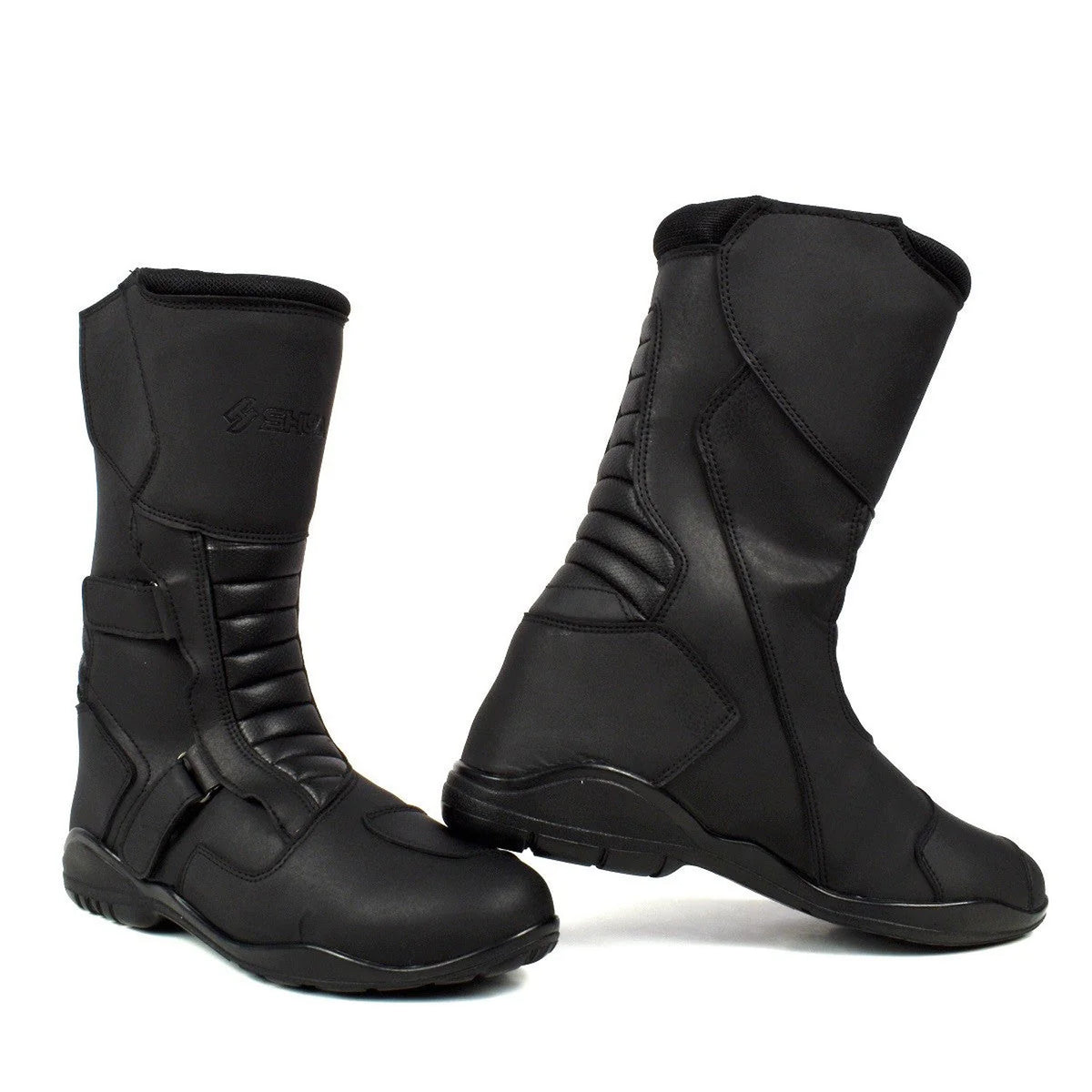 SHUA SHADOW WP Motorcycle Leather Boots Black