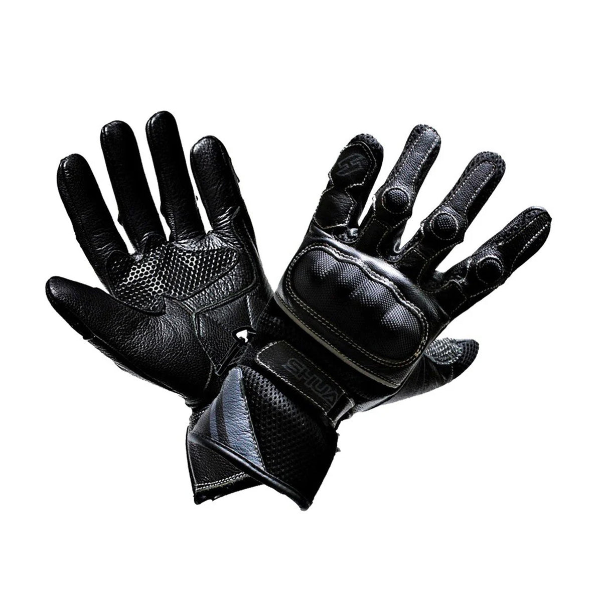 SHUA SWISSPO STYLE Motorcycle Textile Glove Black