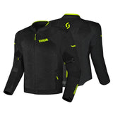 SHUA GRAVITY 2.0 Casacos De Moto Homem Preto Amarillo Fluor