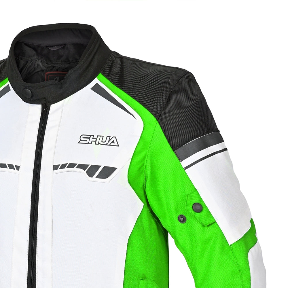 SHUA IMMORTAL Moto Casaco Gelo Verde Preto - Imagem central frontal da Casacos