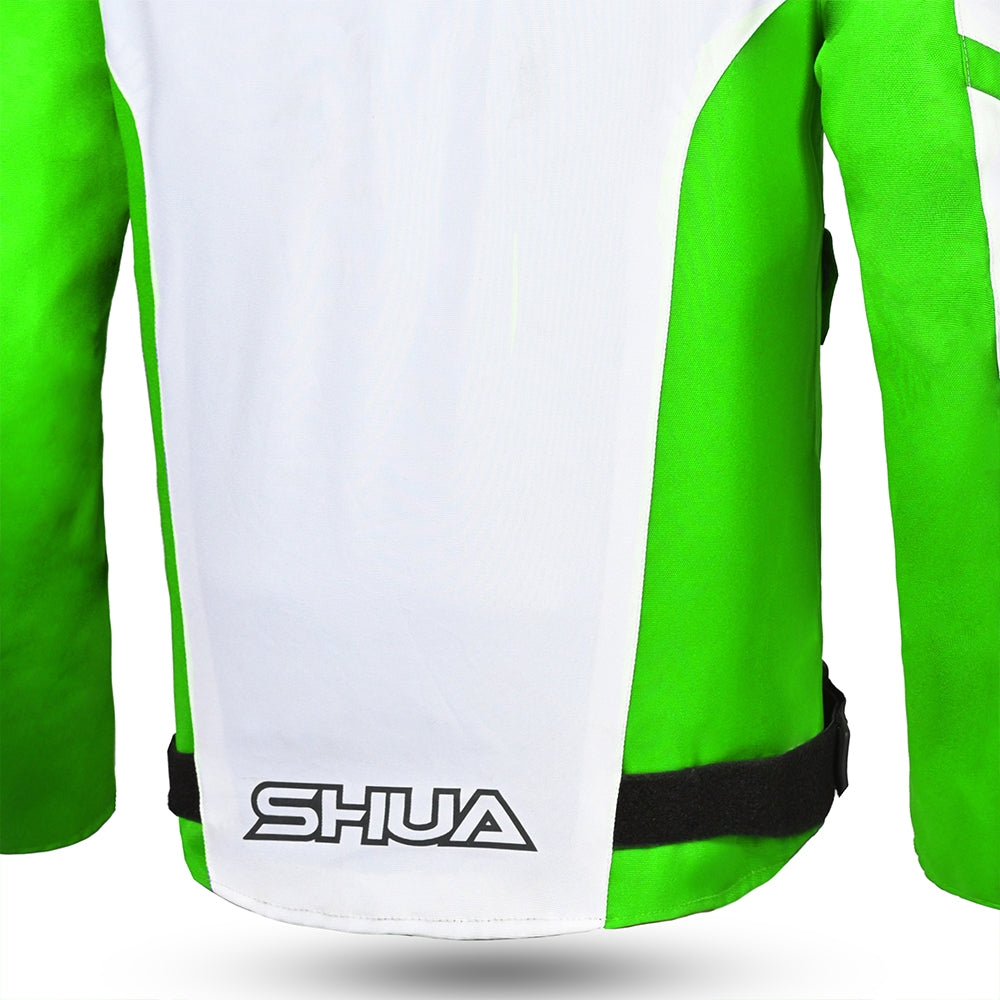 SHUA IMMORTAL Moto Casaco Gelo Verde Preto - Imagem central traseira da Casacos