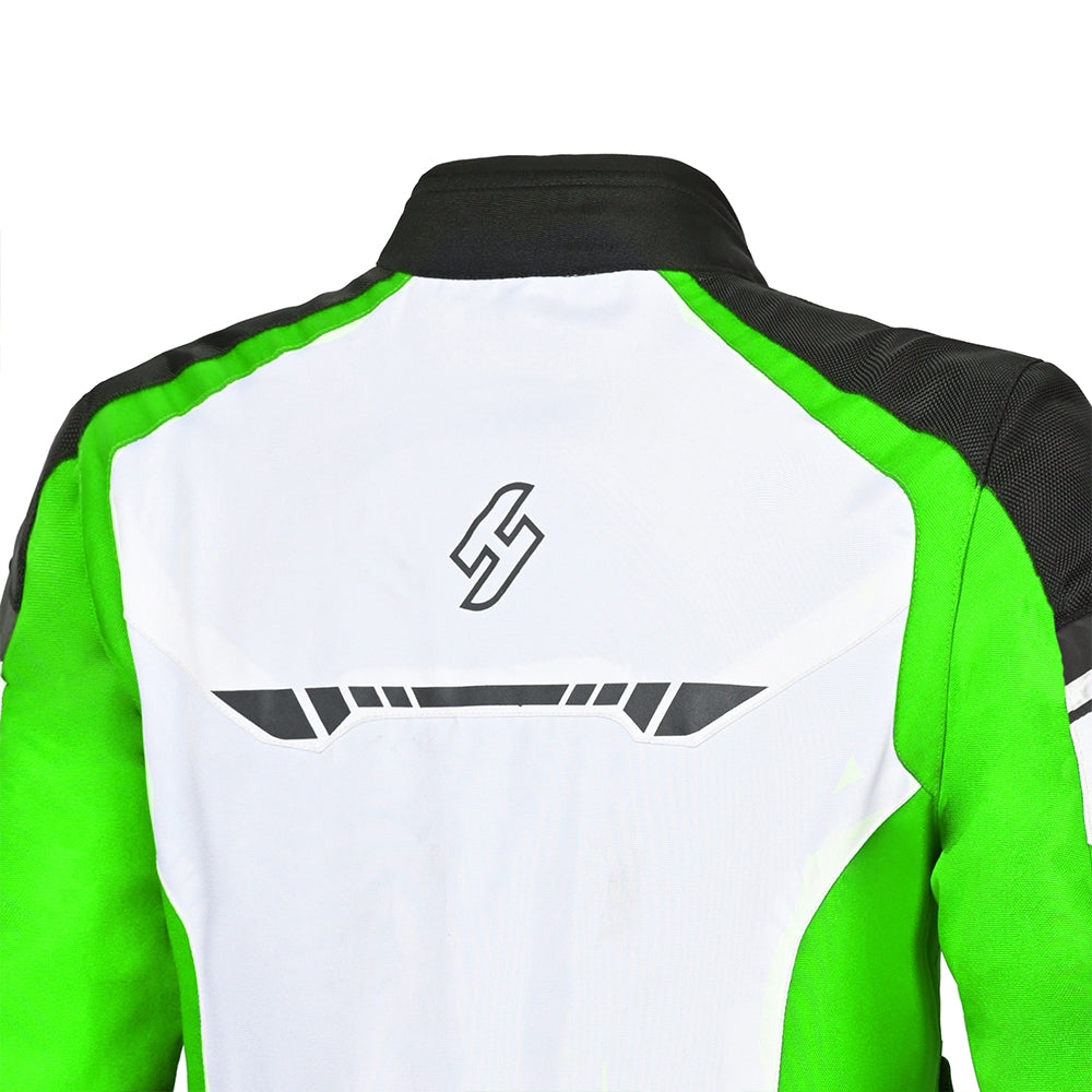 SHUA IMMORTAL Moto Casaco Gelo Verde Preto - Imagem parte superior costas Casacos