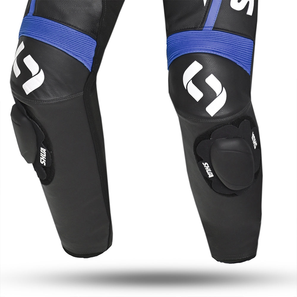 SHUA INFINITY 1 PC Moto Homem Fatos Preto Azul - Imagem do lado do joelho do terno