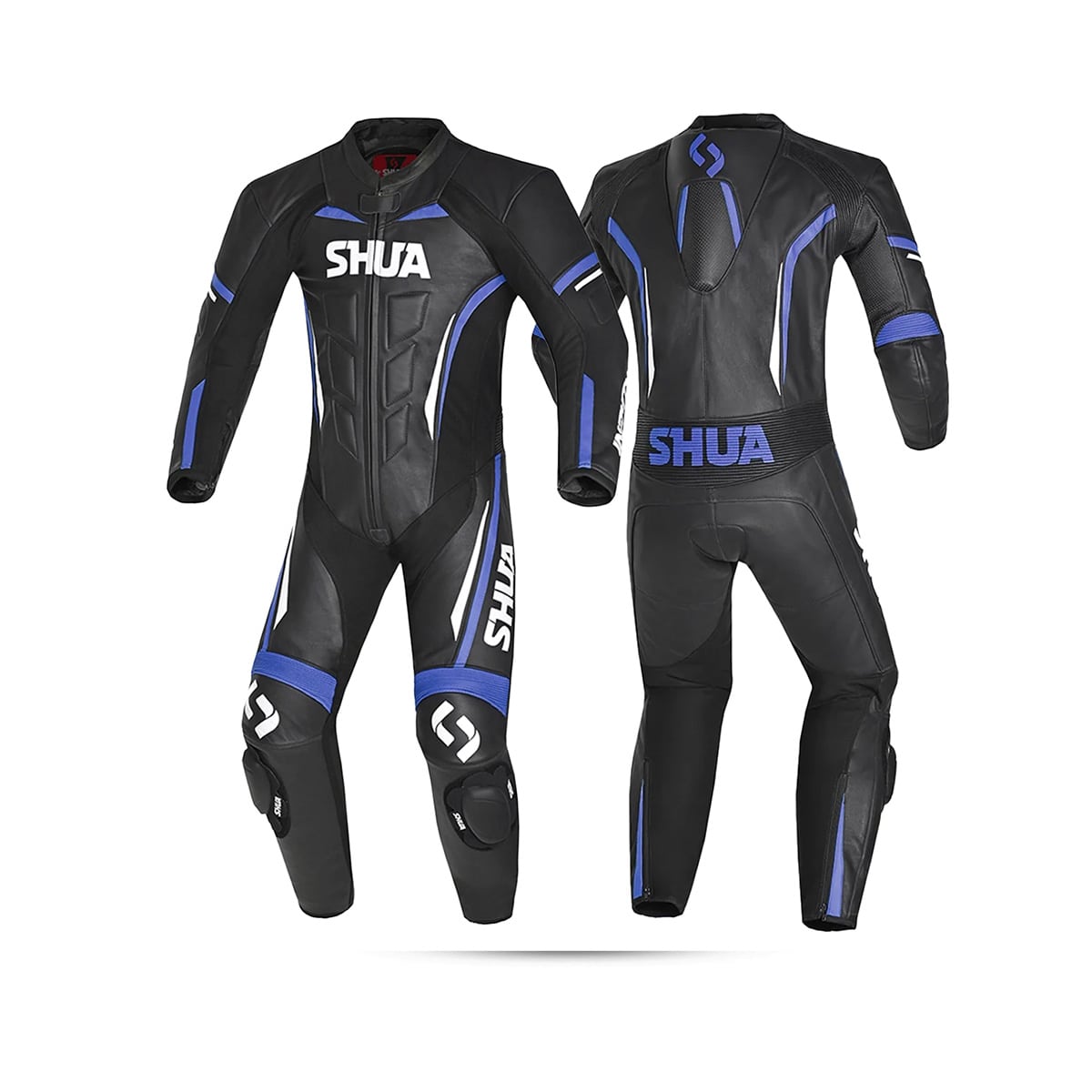 SHUA INFINITY 1 PC Moto Homem Fatos Preto Azul - Imagem dupla de ternos