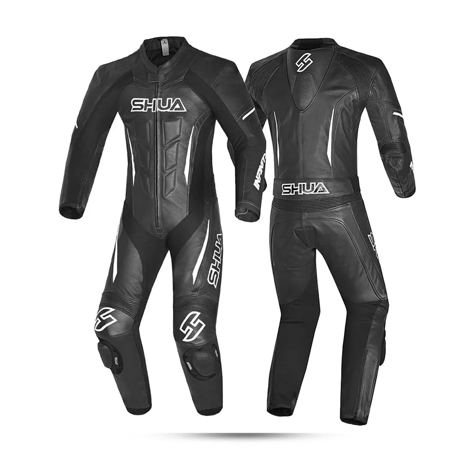 SHUA INFINITY 1 PC Motorcycle Men's Suits Black White – 2 – Maximomoto PT