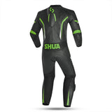 SHUA INFINITY 1 PC Moto Homem Fatos Preto Verde - Imagem traseira do terno