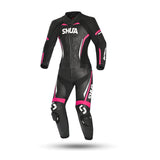 SHUA INFINITY 2 PC Moto Senhora Fatos Fúcsia Preta - imagem frontal do terno