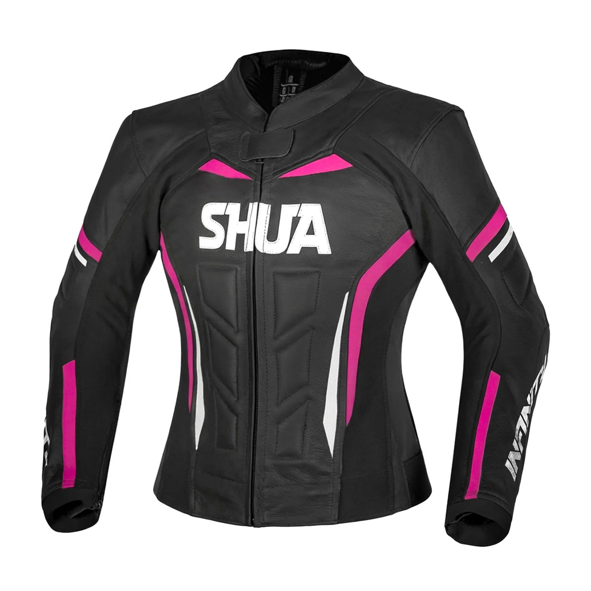 SHUA INFINITY Women's Motorcycle Jackets Black Fuchsia